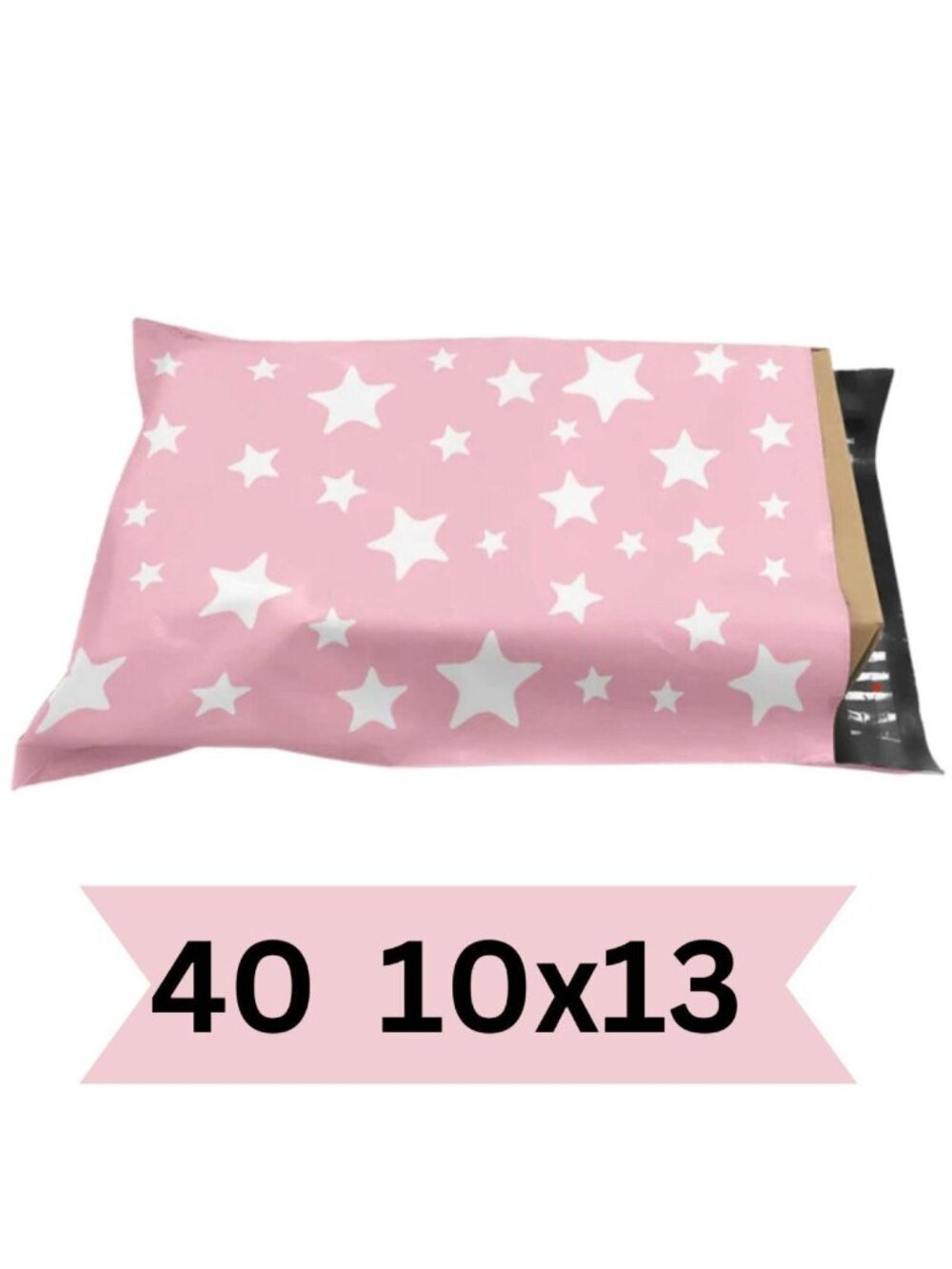 40 Pink White Star Poly